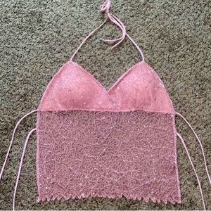 Y2k beaded halter and butterfly top BUNDLE LOT